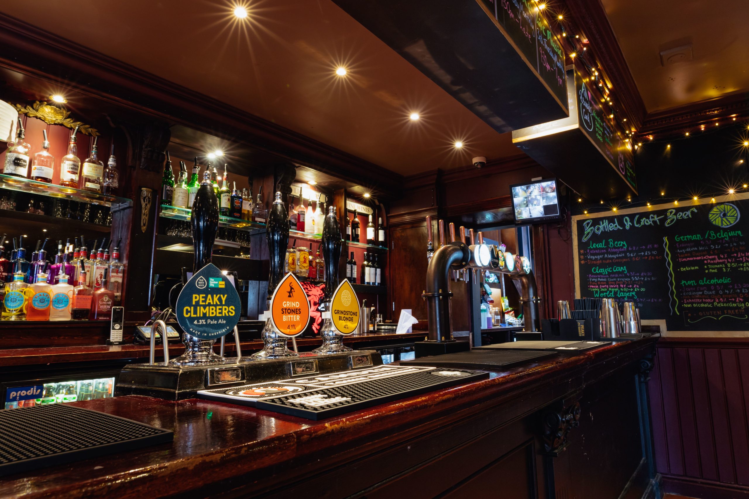 The main bar area at The Old Grindstone