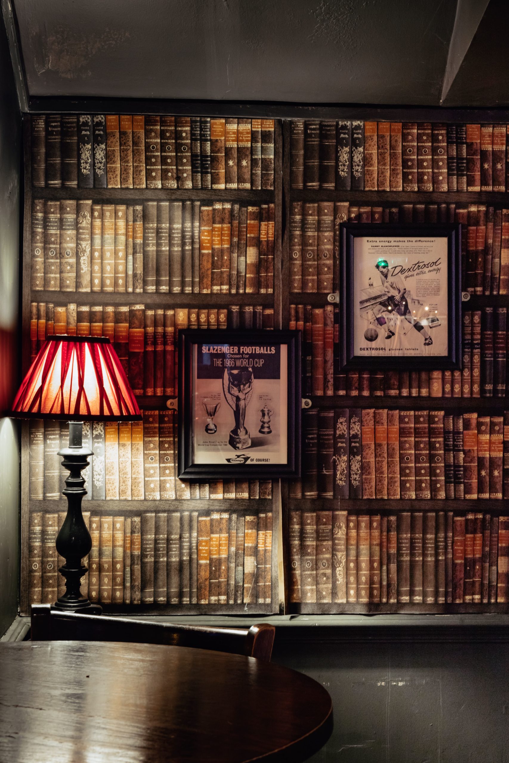 The bookcase room at The Old Grindstone